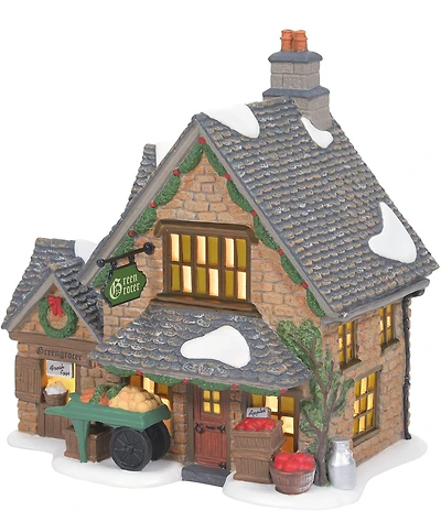 Department 56 Dickens' Village Collection Cotswold Greengrocer Lighted Building