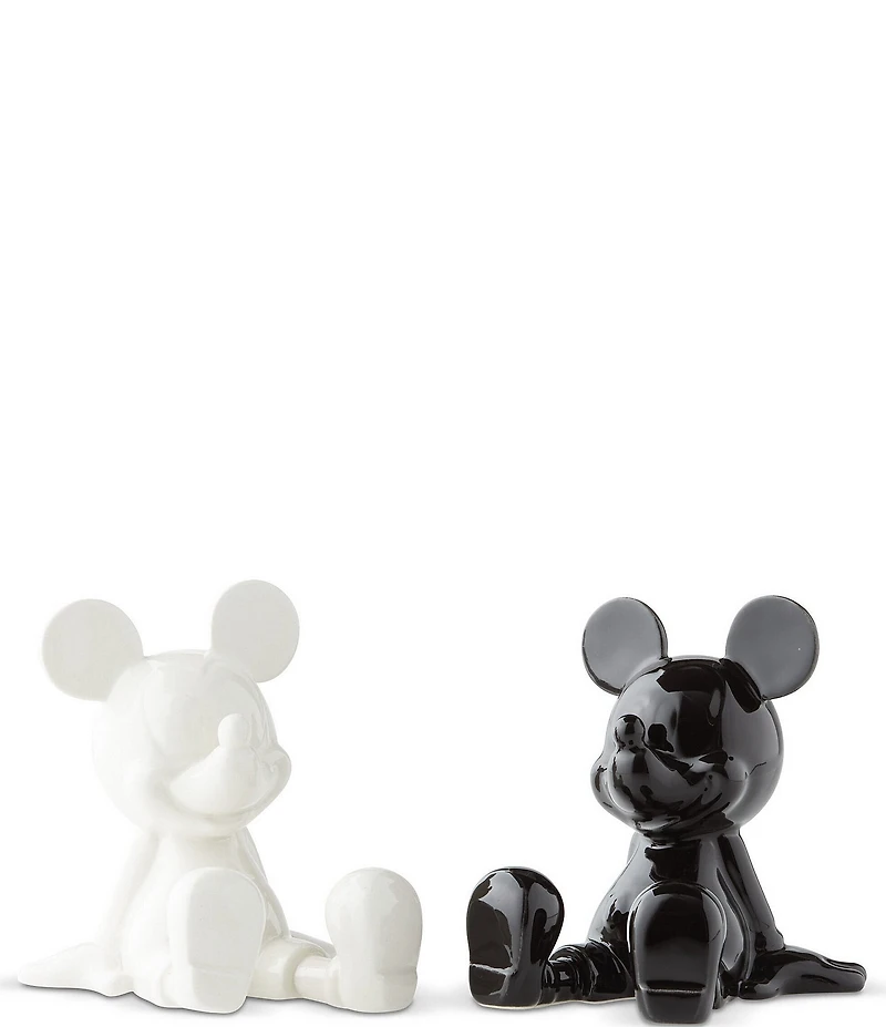 Department 56 Disney Ceramic Collection Black and White Mickey Mouse Salt & Pepper Shaker Set