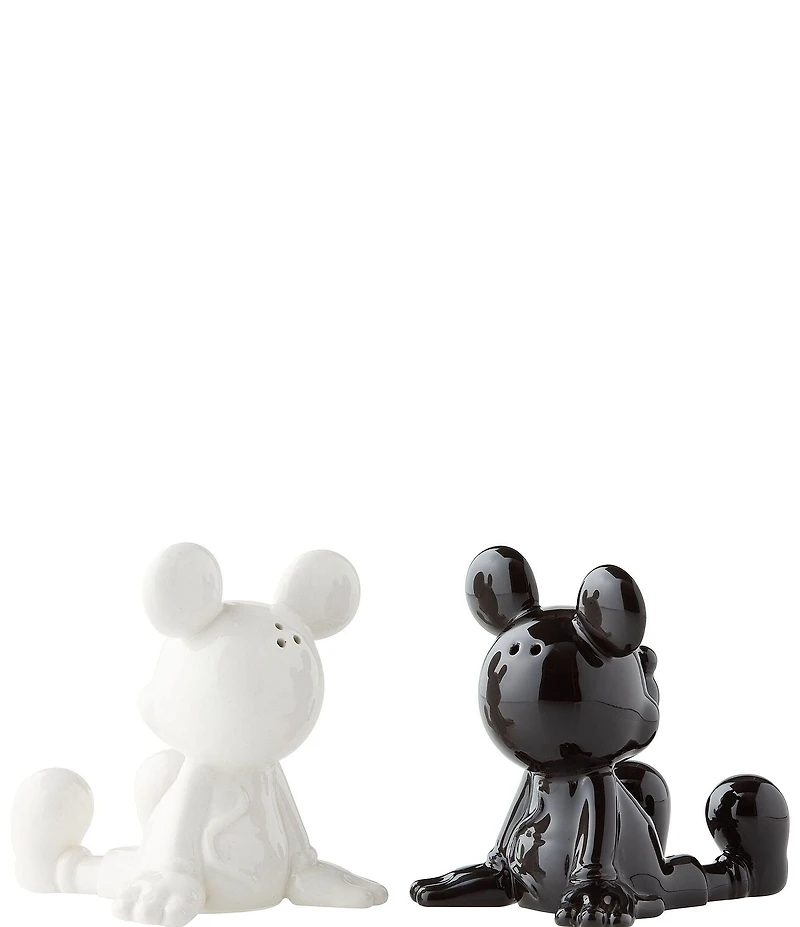 Department 56 Disney Ceramic Collection Black and White Mickey Mouse Salt & Pepper Shaker Set