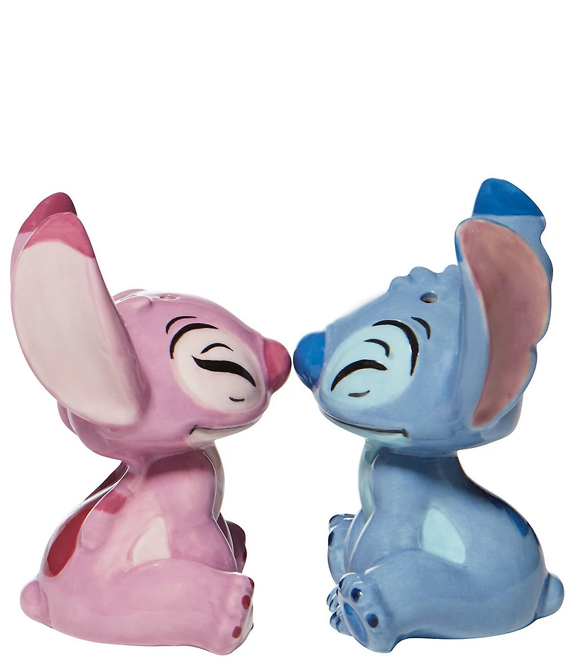 Department 56 Disney Ceramic Collection Stitch and Angel Salt & Pepper Set