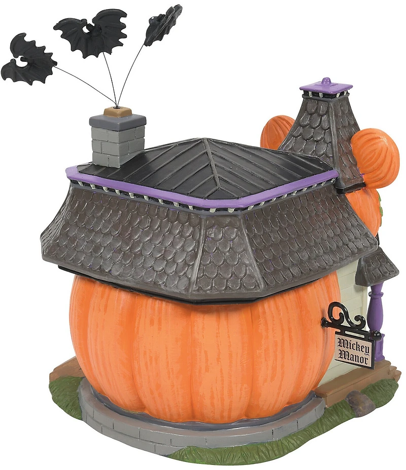 Department 56 Disney Halloween Village Mickey's Pumpkintown Light Up Haunted Manor