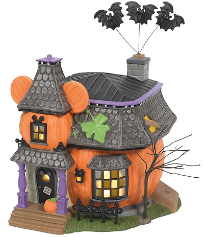 Department 56 Disney Halloween Village Mickey's Pumpkintown Light Up Haunted Manor