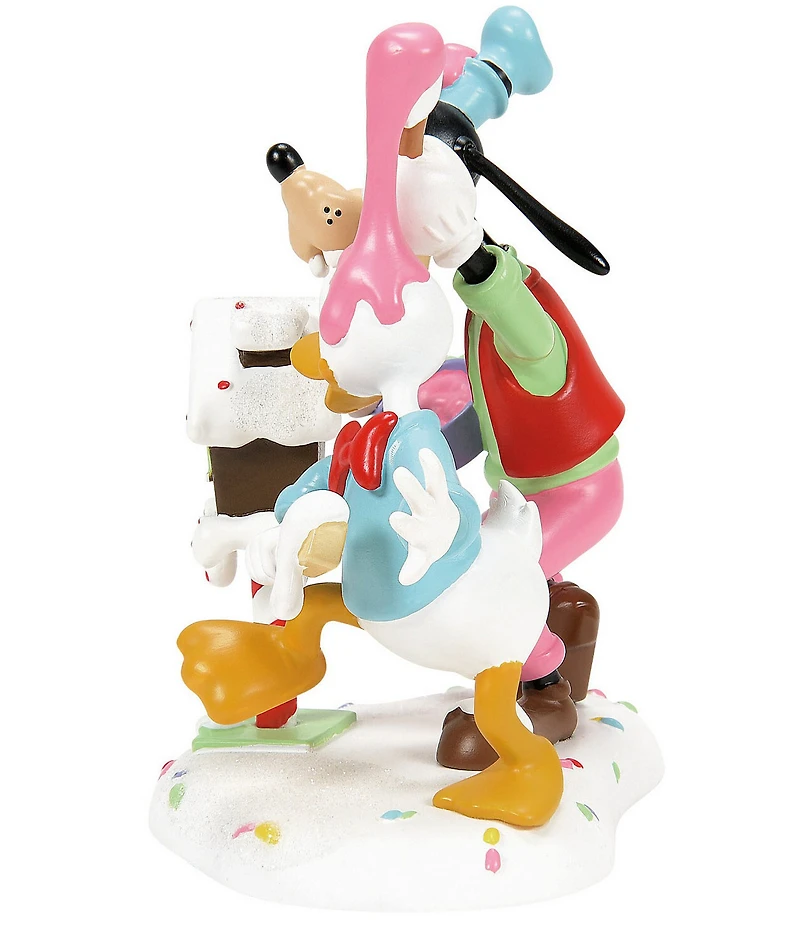 Department 56 Disney Village Figures Goofy & Donald Make A Mess Holiday Figurine