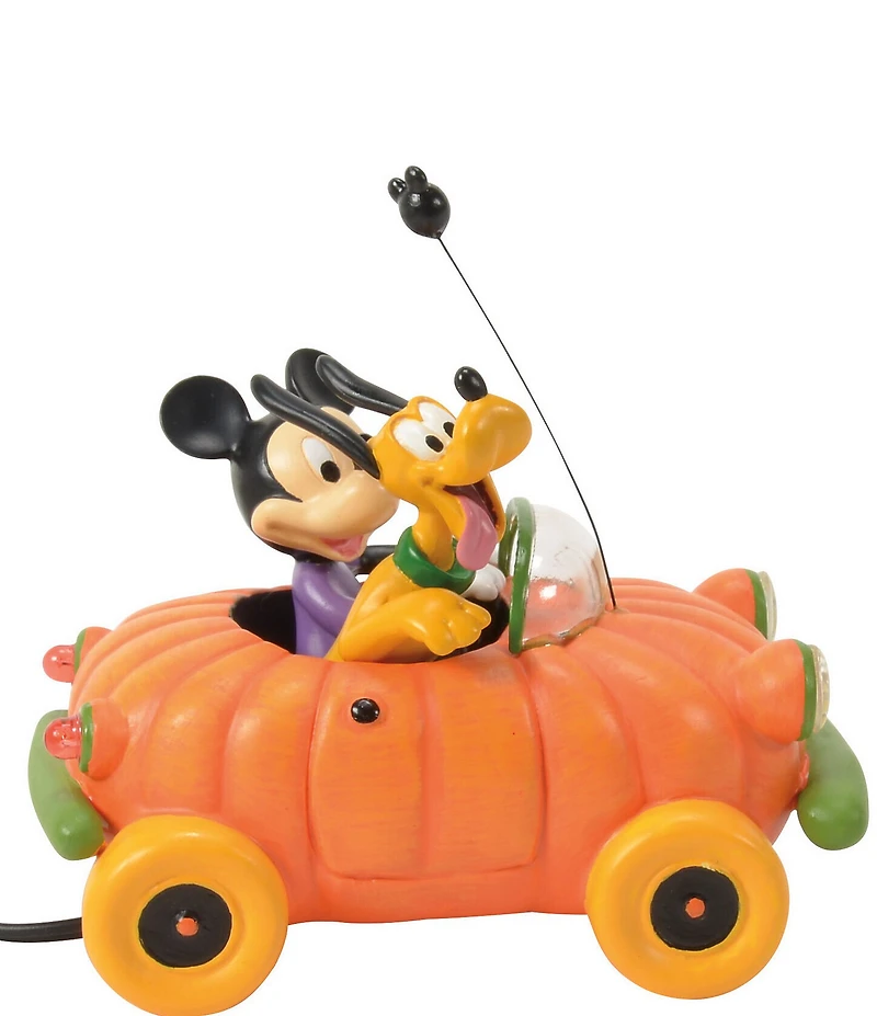 Department 56 Disney Village Halloween Mickey And Pluto Arriving In Style Figurine