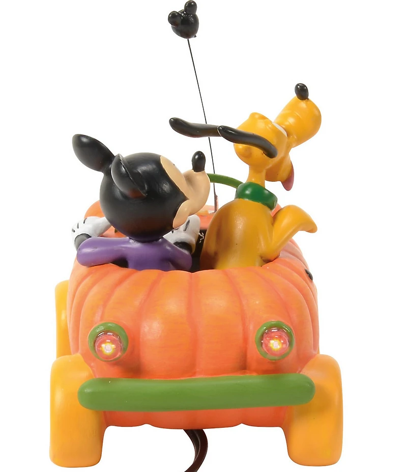 Department 56 Disney Village Halloween Mickey And Pluto Arriving In Style Figurine