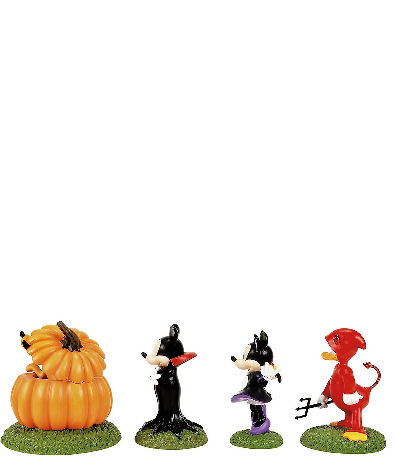 Department 56 Disney Village Halloween Ready For Tricks 4-Piece Figurine Set