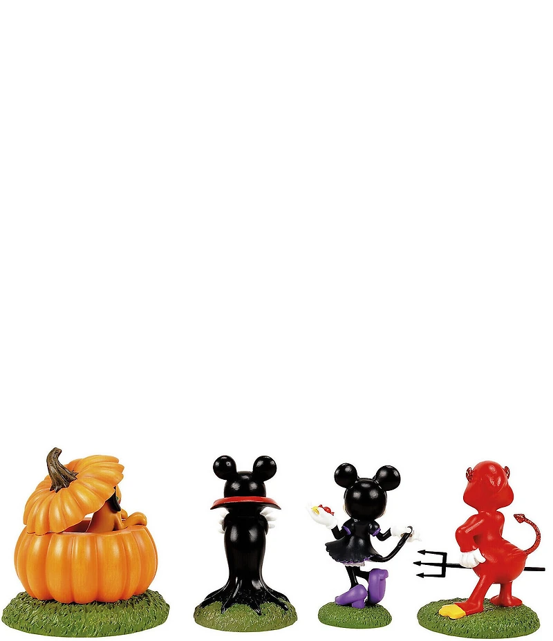 Department 56 Disney Village Halloween Ready For Tricks 4-Piece Figurine Set