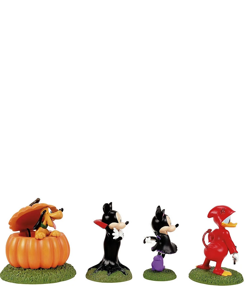 Department 56 Disney Village Halloween Ready For Tricks 4-Piece Figurine Set