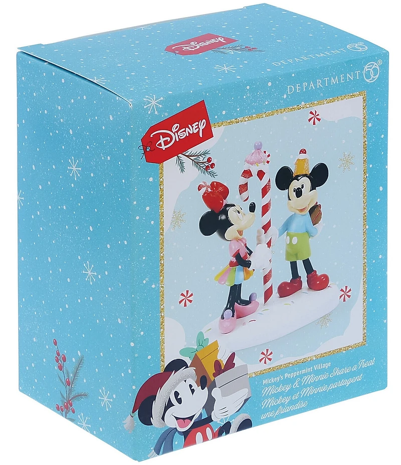 Department 56 Disney Village Mickey & Minnie Share A Treat Figurine