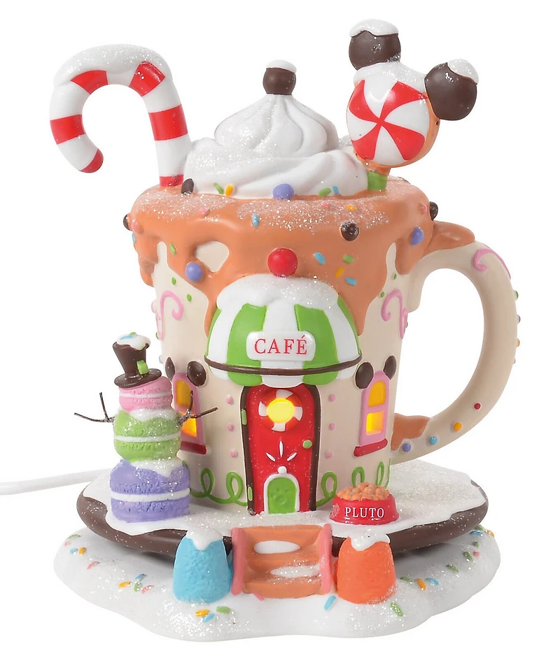 Department 56 Disney Village Mickey's Peppermint Cafe Collectible Figurine