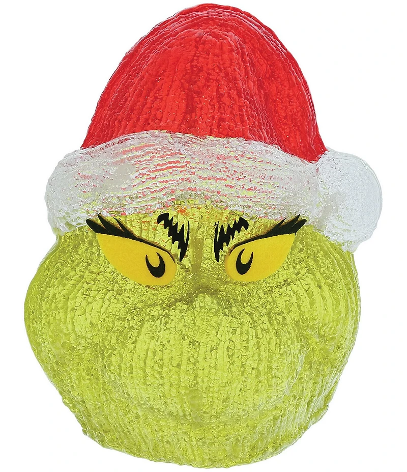 Department 56 Santa Grinch Lit Acrylic Head Figurine, 8#double;