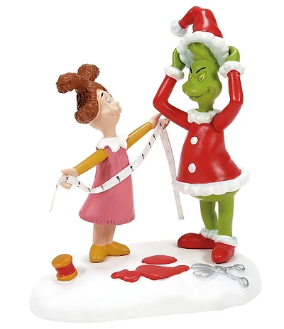 Department 56 Grinch Village Being Fitted For A Santy Suit Figurine