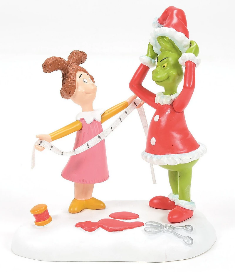 Department 56 Grinch Village Being Fitted For A Santy Suit Figurine