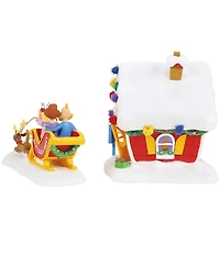 Department 56 Grinch Village Max's Sleigh Rides 2-Piece Figurine Set
