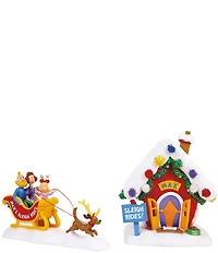 Department 56 Grinch Village Max's Sleigh Rides 2-Piece Figurine Set