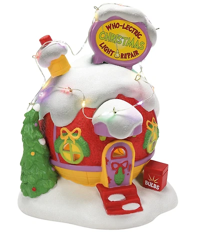 Department 56 Grinch Village Who-lectric Christmas Light Repair Lit Figurine