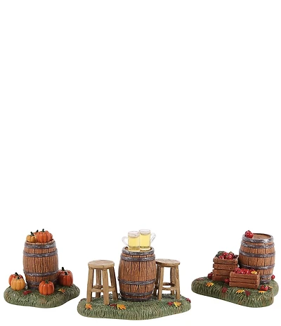 Department 56 Harvest Village Oktoberfest Barrels Of Fun, Set of 3 Figurines