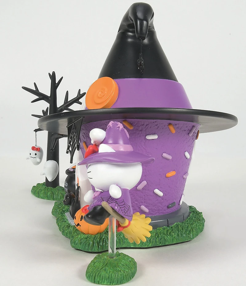 Department 56 Hello Kitty Village Collection Hello Kitty's Witch Tower Halloween Lit Building