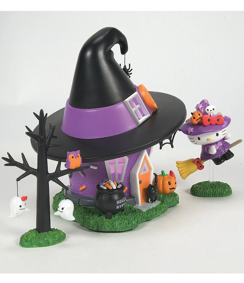 Department 56 Hello Kitty Village Collection Hello Kitty's Witch Tower Halloween Lit Building