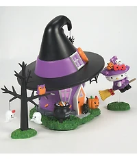 Department 56 Hello Kitty Village Collection Hello Kitty's Witch Tower Halloween Lit Building
