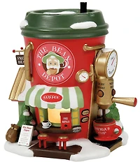 Department 56 North Pole Series Collection Bean Depot Espresso Company Lit Building