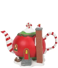 Department 56 North Pole Village Peppermint Tea Shop Lit Building