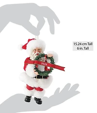 Department 56 Possible Dreams 2026 Limited Edition Dated Santa Holding Wreath Hanging Ornament