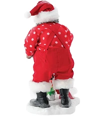 Possible Dreams Department 56 Battery-Operated LED North Pole Greeting African American Santa Figurine