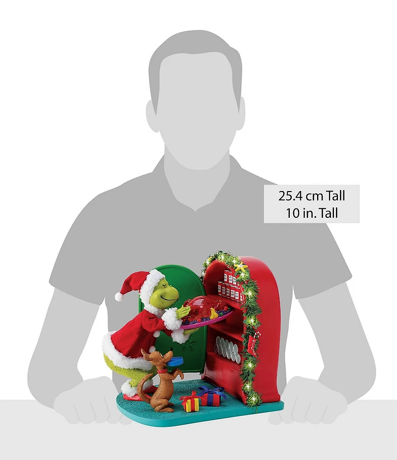 Department 56 Possible Dreams Battery Operated Lighted LED Grinch Christmas Dinner Figurine