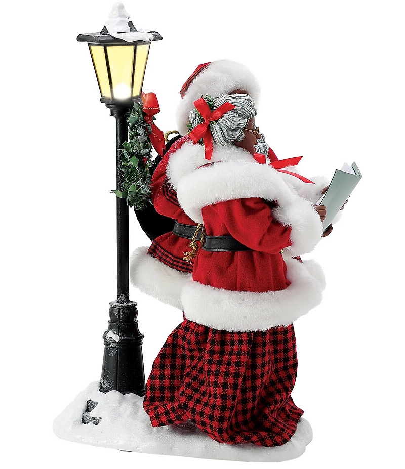 Possible Dreams Department 56 Battery-Operated Musical African American Santa and Mrs. Claus Merry Carolers Lighted Figurine