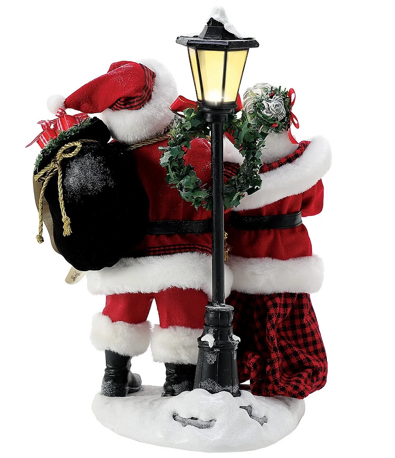 Possible Dreams Department 56 Battery-Operated Musical African American Santa and Mrs. Claus Merry Carolers Lighted Figurine