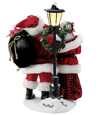 Possible Dreams Department 56 Battery-Operated Musical African American Santa and Mrs. Claus Merry Carolers Lighted Figurine