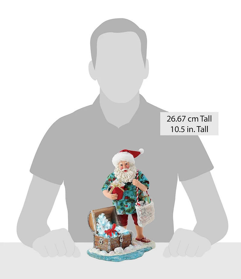 Department 56 Possible Dreams Battery Operated Santa Treasure Chest LED Figurine