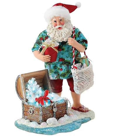 Department 56 Possible Dreams Battery Operated Santa Treasure Chest LED Figurine