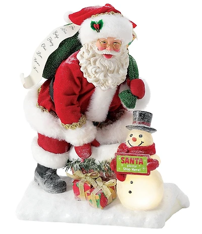 Department 56 Possible Dreams Christmas Traditions Collection Battery Operated Santa Please Stop Here Light Up Figurine