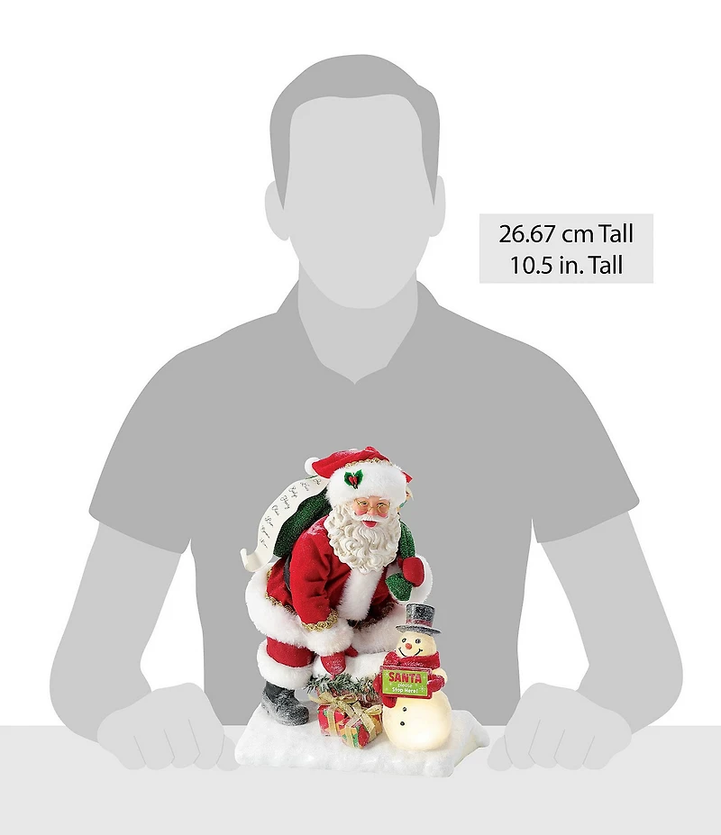Department 56 Possible Dreams Christmas Traditions Collection Battery Operated Santa Please Stop Here Light Up Figurine