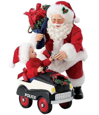 Department 56 Possible Dreams Christmas Traditions Collection Santa Vintage On Duty 2-Piece Figurine Set