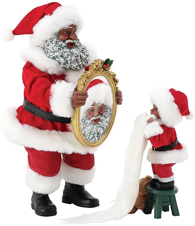 Department 56 Possible Dreams Dillard's Exclusive African American Santa Seeing is Believing Figurine Set