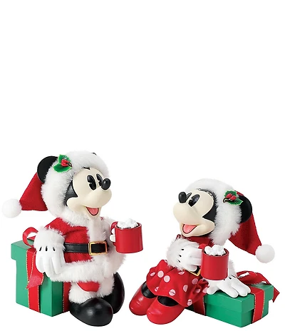 Department 56 Possible Dreams Disney Mickey Mouse Cocoa Break Figurine, Set of 2