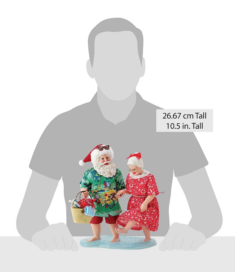 Department 56 Possible Dreams Mr. and Mrs. Claus A Walk On The Beach Figurine