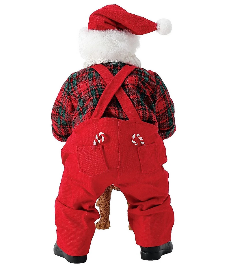 Department 56 Possible Dreams Santa & His Pets Collection Candy Cane Fetch 2-Piece Figurine Set