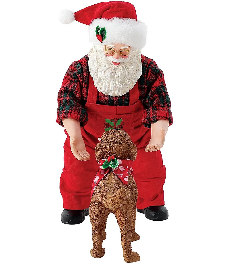 Department 56 Possible Dreams Santa & His Pets Collection Candy Cane Fetch 2-Piece Figurine Set