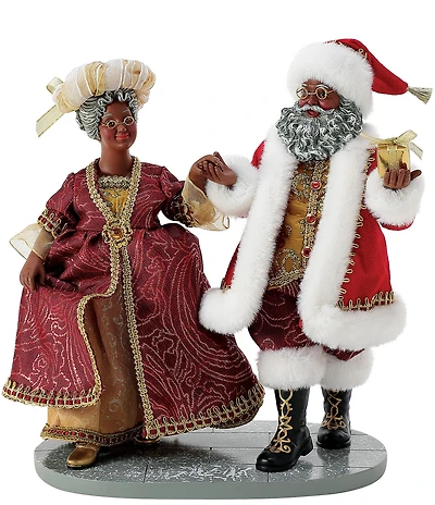 Department 56 Possible Dreams Sports & Leisure African American Santa and Mrs. Claus Dressed for the Christmas Ball Figurine