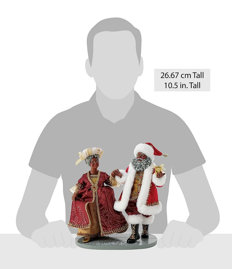 Department 56 Possible Dreams Sports & Leisure African American Santa and Mrs. Claus Dressed for the Christmas Ball Figurine