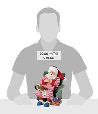 Department 56 Possible Dreams Sports & Leisure Battery Operated Santa Cat Nap Snoring Animated Figurine
