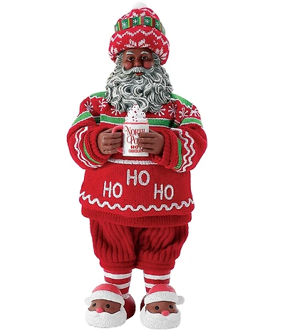 Department 56 Possible Dreams Sports & Leisure Collection African American Santa Cozy with Hot Cocoa Figurine