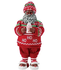 Department 56 Possible Dreams Sports & Leisure Collection African American Santa Cozy with Hot Cocoa Figurine