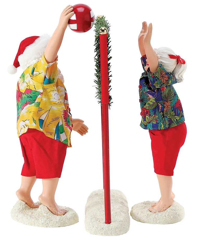 Department 56 Possible Dreams Sports & Leisure Collection Santa and Mrs. Claus Volleyball Can You Dig It? 3-Piece Figurine