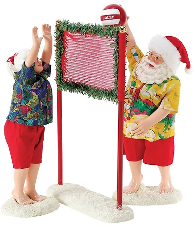 Department 56 Possible Dreams Sports & Leisure Collection Santa and Mrs. Claus Volleyball Can You Dig It? 3-Piece Figurine