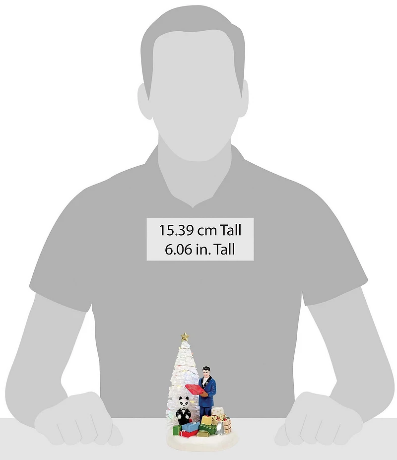 Department 56 Snow Village Elvis Passes Out The Gifts Lighting Figurine